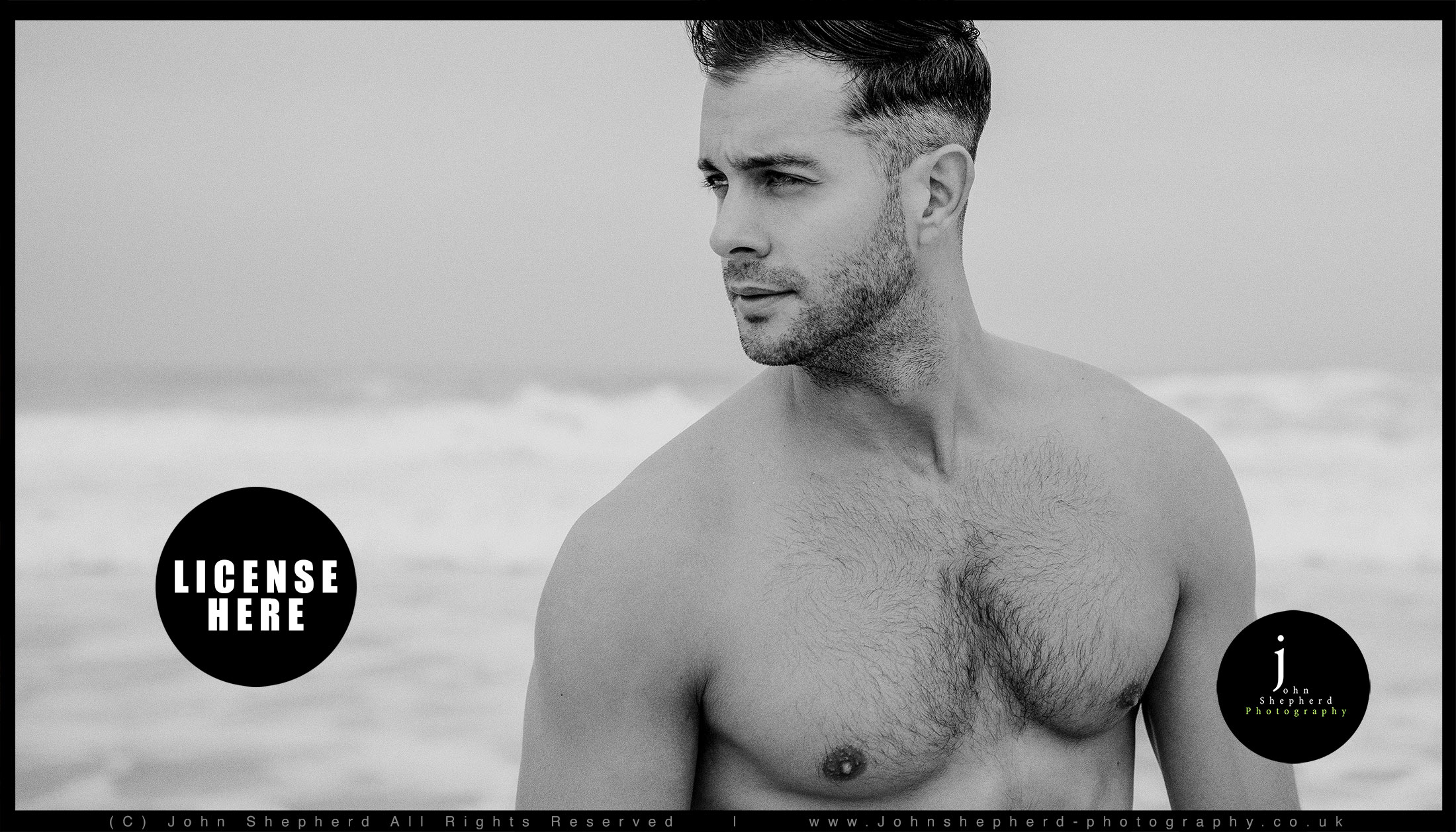 Handsome Portrait of a man at the beach