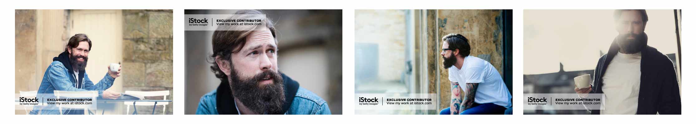 Bearded Man Lifestyle Stock Photography.